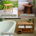 Nordic Teak 14 Spa/Baño Natural - Bajo Fregadero - Banco de Almacenamiento - Beige