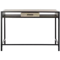 Alan 1 Drawer 1 Shelf Desk - DSK2205 - Rustic Brown/Black - Safavieh
