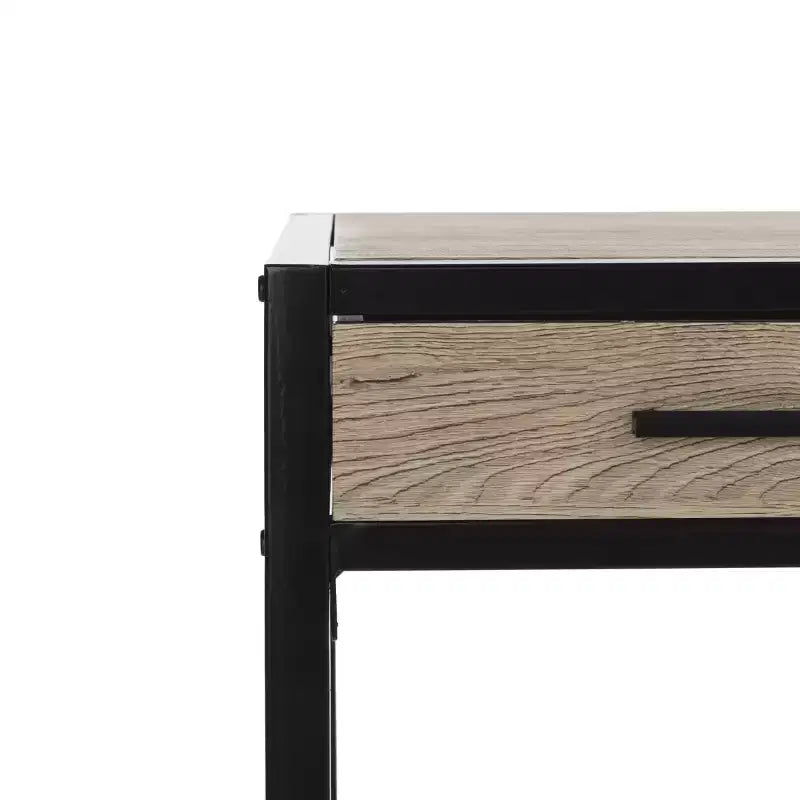 Escritorio Alan con 1 cajón y 1 estante - DSK2205 - Marrón rústico/Negro - Safavieh