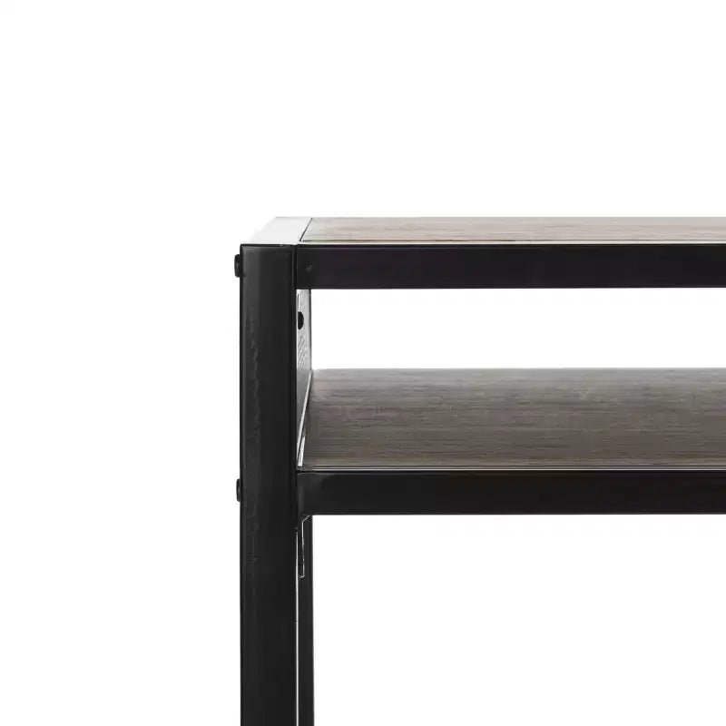 Escritorio Alan con 1 cajón y 1 estante - DSK2205 - Marrón rústico/Negro - Safavieh