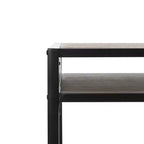 Escritorio Alan con 1 cajón y 1 estante - DSK2205 - Marrón rústico/Negro - Safavieh