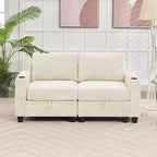 Hyleory Upholstered Chenille Storage Reception Loveseat for Living Room Bedroom