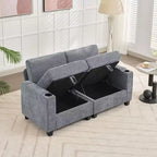 Hyleory Sillón Biplaza Tapizado en Chenilla con Almacenamiento para Sala de Estar Dormitorio