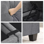 Hyleory Sillón Biplaza Tapizado en Chenilla con Almacenamiento para Sala de Estar Dormitorio