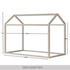 Cama con dosel de madera ChaletPosh