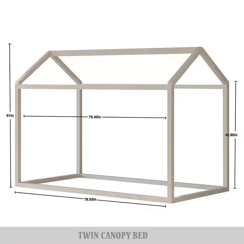 Cama con dosel de madera ChaletPosh