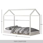 Cama con dosel de madera ChaletPosh