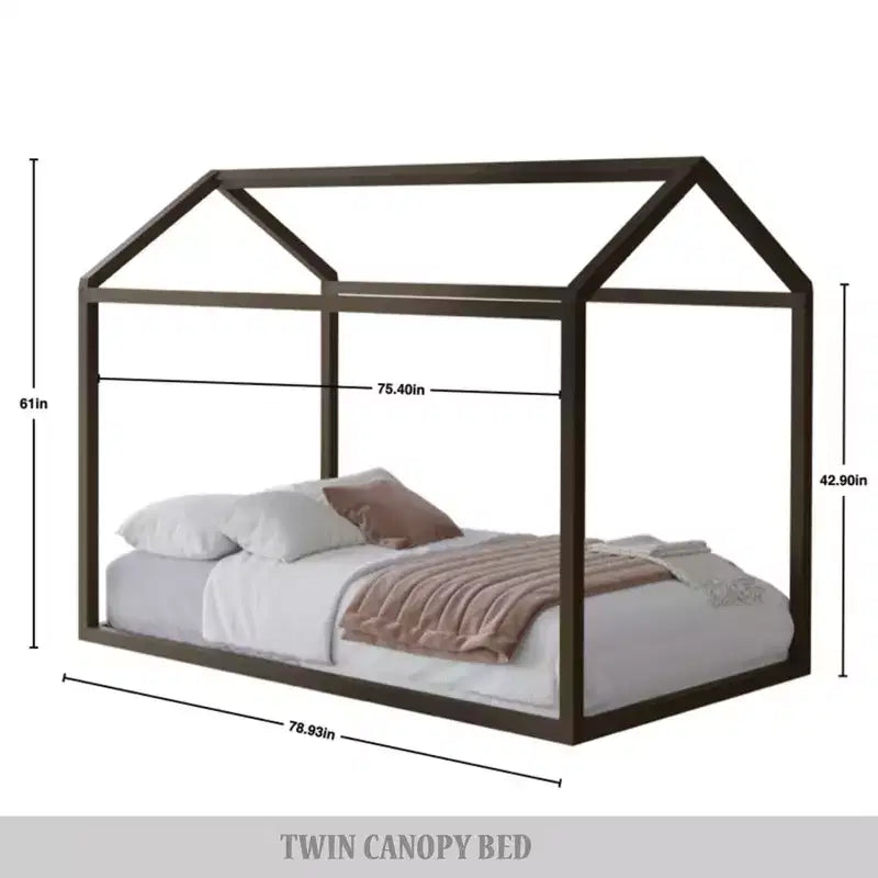 Cama con dosel de madera ChaletPosh