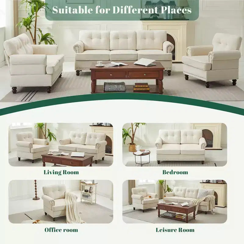Sillón decorativo de chenilla con respaldo capitoné Hyleory, silla con reposabrazos para sala de estar, dormitorio u oficina