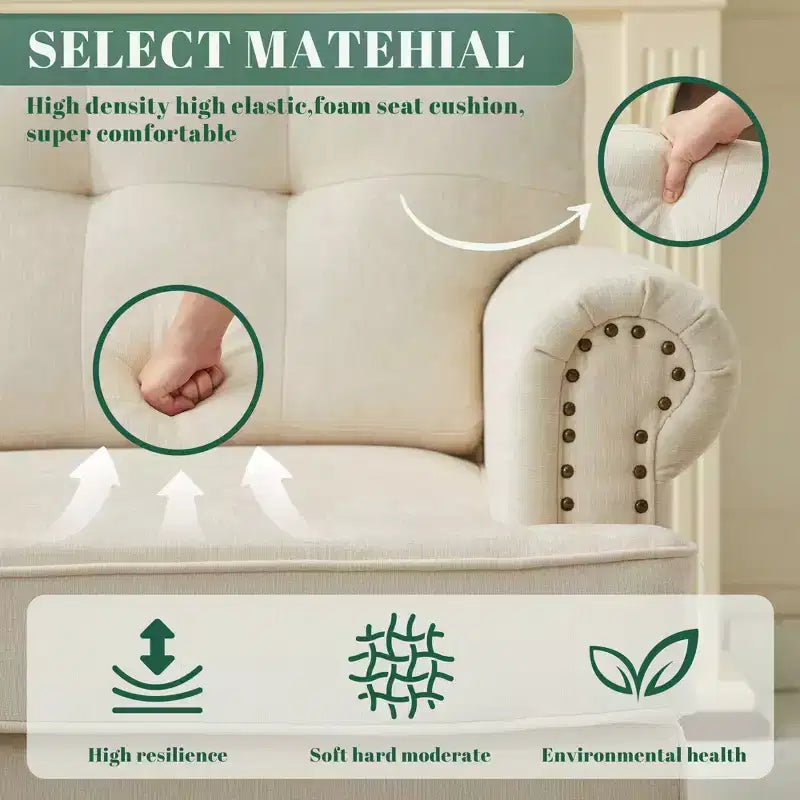 Sillón decorativo de chenilla con respaldo capitoné Hyleory, silla con reposabrazos para sala de estar, dormitorio u oficina