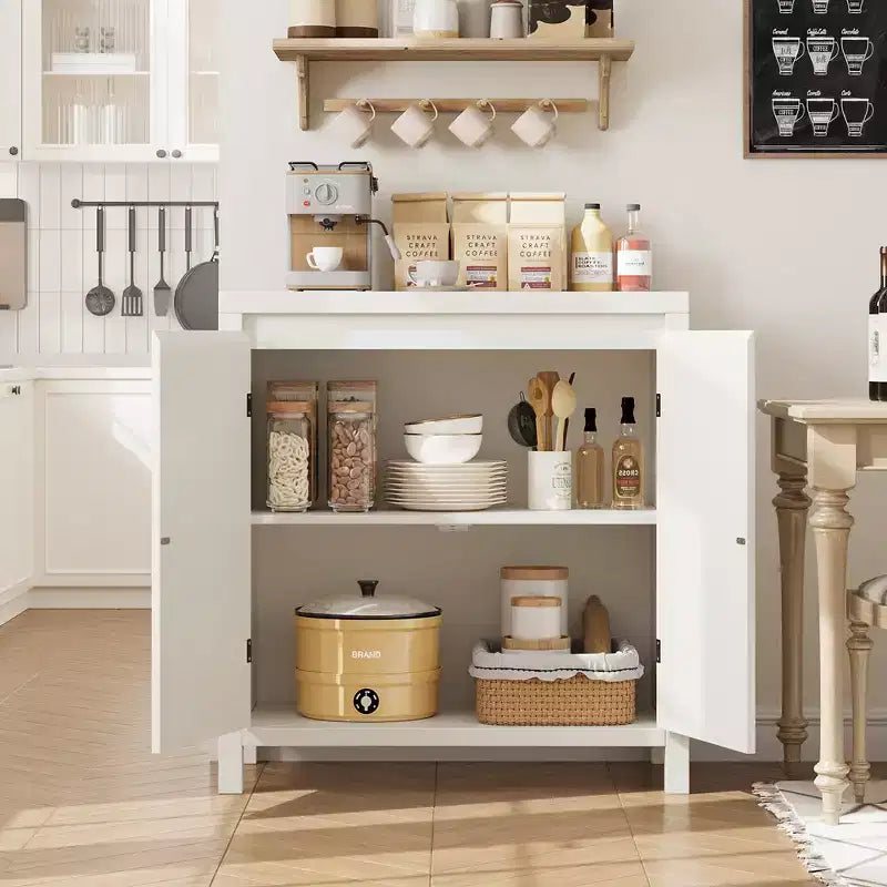 Armario de almacenamiento de ratán, aparador de madera con puertas y estantes, armario consola pequeño con almacenamiento para recibidor, beige