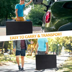 Mesa Plegable Portátil de 8 pies, Plástico HDPE, para Interiores y Exteriores, se Dobla por la Mitad, Negra, con Capacidad para 10 a 12 personas