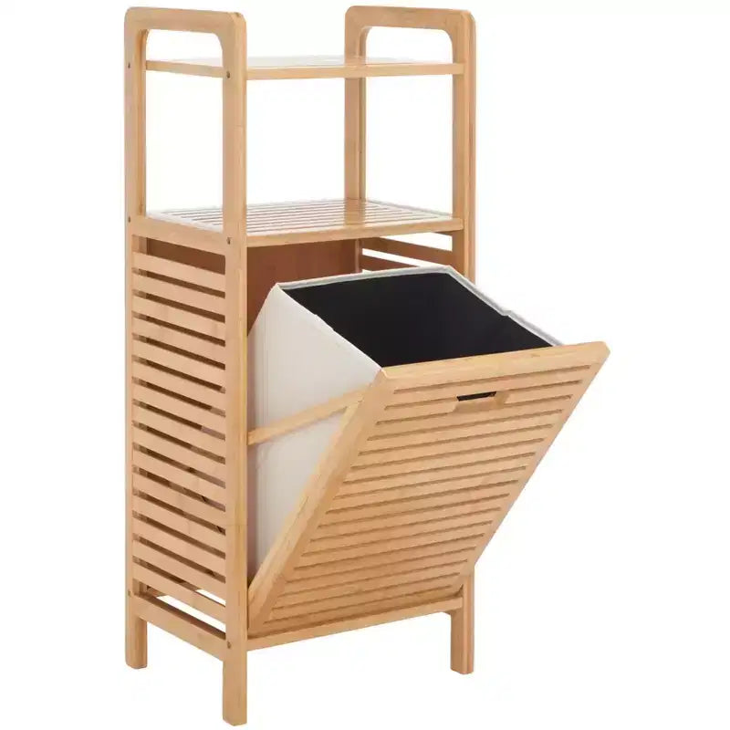 Cesto de ropa sucia Hallow con estante - STG1903 - Natural/Beige - Safavieh