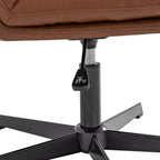 Silla de oficina giratoria sin brazos Merrick Lane de altura ajustable con respaldo medio - Respaldo y asiento anchos acolchados tapizados, marco resistente