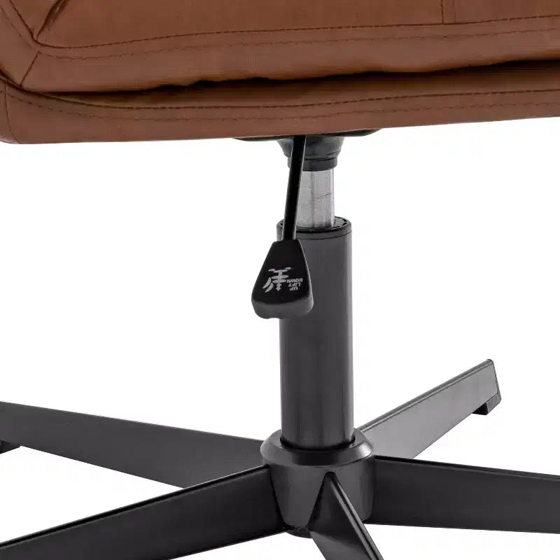Silla de oficina giratoria sin brazos Merrick Lane de altura ajustable con respaldo medio - Respaldo y asiento anchos acolchados tapizados, marco resistente