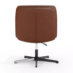 Silla de oficina giratoria sin brazos Merrick Lane de altura ajustable con respaldo medio - Respaldo y asiento anchos acolchados tapizados, marco resistente