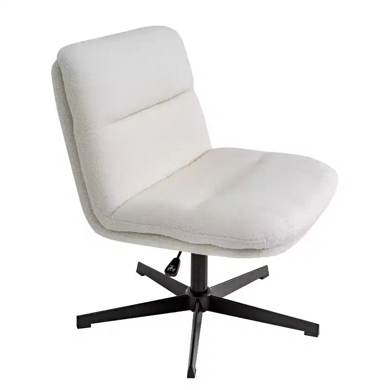 Silla de oficina giratoria sin brazos Merrick Lane de altura ajustable con respaldo medio - Respaldo y asiento anchos acolchados tapizados, marco resistente
