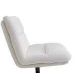 Silla de oficina giratoria sin brazos Merrick Lane de altura ajustable con respaldo medio - Respaldo y asiento anchos acolchados tapizados, marco resistente