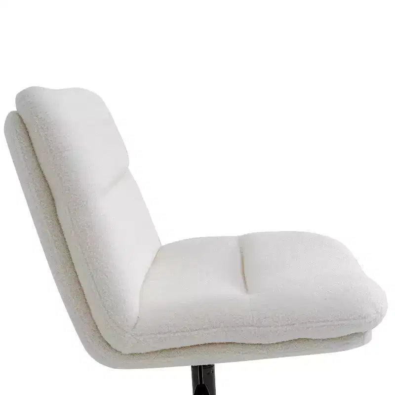 Silla de oficina giratoria sin brazos Merrick Lane de altura ajustable con respaldo medio - Respaldo y asiento anchos acolchados tapizados, marco resistente
