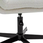 Silla de oficina giratoria sin brazos Merrick Lane de altura ajustable con respaldo medio - Respaldo y asiento anchos acolchados tapizados, marco resistente