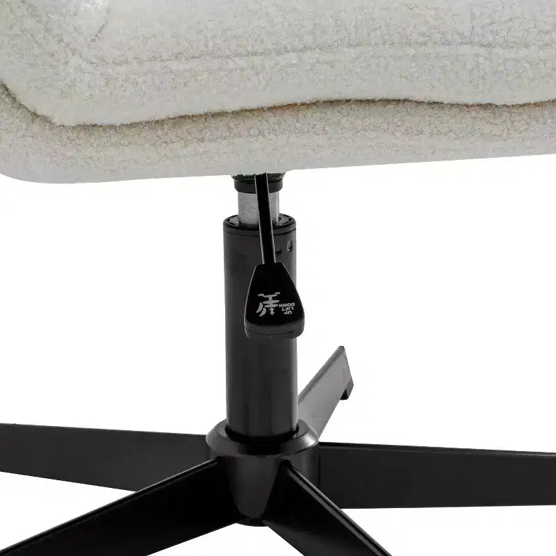 Silla de oficina giratoria sin brazos Merrick Lane de altura ajustable con respaldo medio - Respaldo y asiento anchos acolchados tapizados, marco resistente