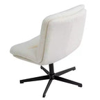 Silla de oficina giratoria sin brazos Merrick Lane de altura ajustable con respaldo medio - Respaldo y asiento anchos acolchados tapizados, marco resistente