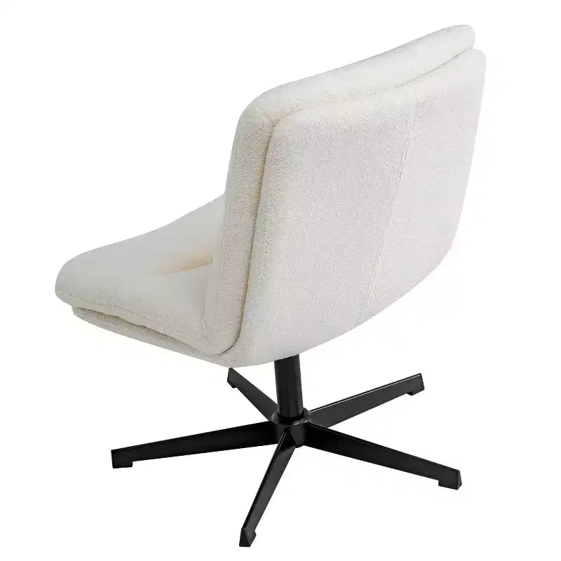Silla de oficina giratoria sin brazos Merrick Lane de altura ajustable con respaldo medio - Respaldo y asiento anchos acolchados tapizados, marco resistente