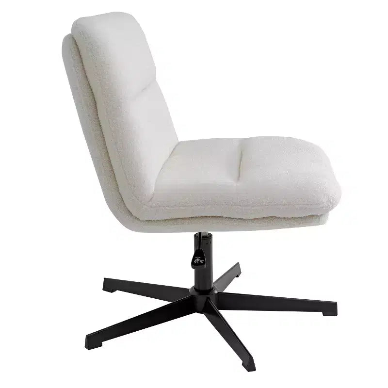Silla de oficina giratoria sin brazos Merrick Lane de altura ajustable con respaldo medio - Respaldo y asiento anchos acolchados tapizados, marco resistente