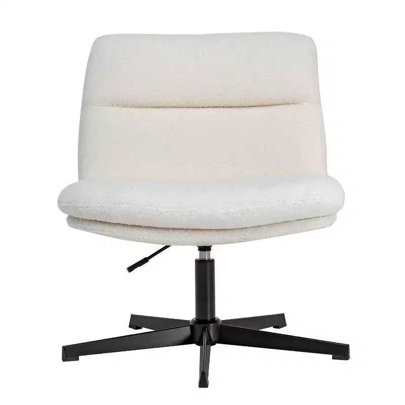 Silla de oficina giratoria sin brazos Merrick Lane de altura ajustable con respaldo medio - Respaldo y asiento anchos acolchados tapizados, marco resistente