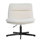 Silla de oficina giratoria sin brazos Merrick Lane de altura ajustable con respaldo medio - Respaldo y asiento anchos acolchados tapizados, marco resistente