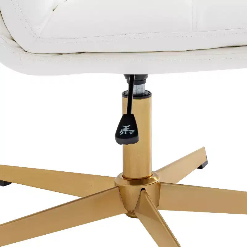 Silla de oficina giratoria sin brazos Merrick Lane de altura ajustable con respaldo medio - Respaldo y asiento anchos acolchados tapizados, marco resistente