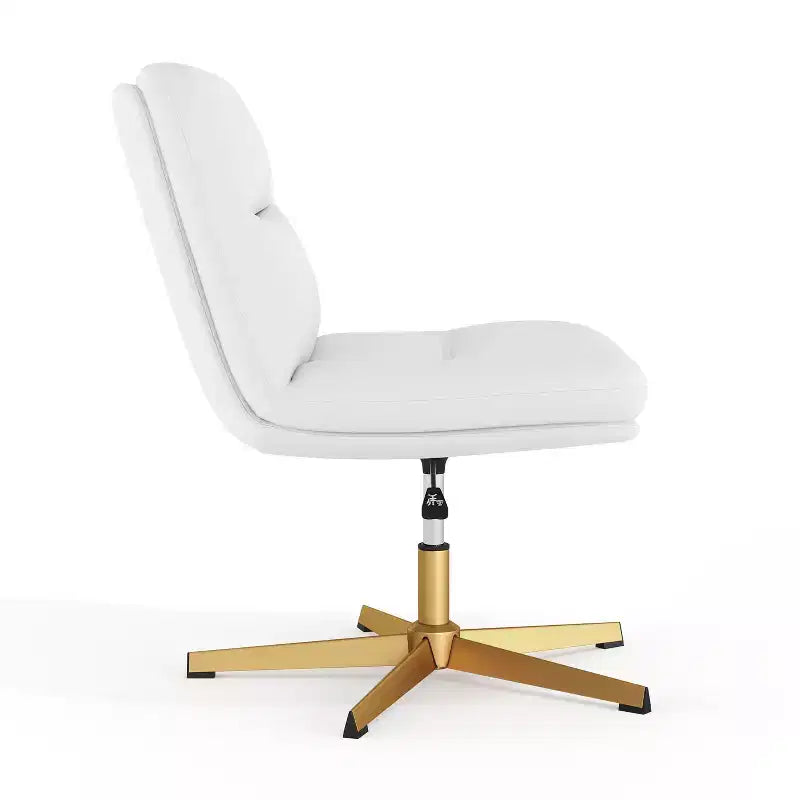 Silla de oficina giratoria sin brazos Merrick Lane de altura ajustable con respaldo medio - Respaldo y asiento anchos acolchados tapizados, marco resistente
