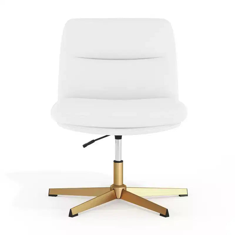 Silla de oficina giratoria sin brazos Merrick Lane de altura ajustable con respaldo medio - Respaldo y asiento anchos acolchados tapizados, marco resistente