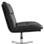 Silla de oficina giratoria sin brazos Merrick Lane de altura ajustable con respaldo medio - Respaldo y asiento anchos acolchados tapizados, marco resistente