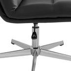 Silla de oficina giratoria sin brazos Merrick Lane de altura ajustable con respaldo medio - Respaldo y asiento anchos acolchados tapizados, marco resistente