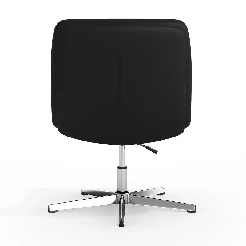 Silla de oficina giratoria sin brazos Merrick Lane de altura ajustable con respaldo medio - Respaldo y asiento anchos acolchados tapizados, marco resistente