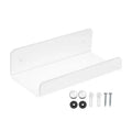 Unique Bargains Acrylic Clear Floating Wall Mounted Shelf for Bathroom Kitchen