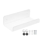 Unique Bargains Acrylic Clear Floating Wall Mounted Shelf for Bathroom Kitchen
