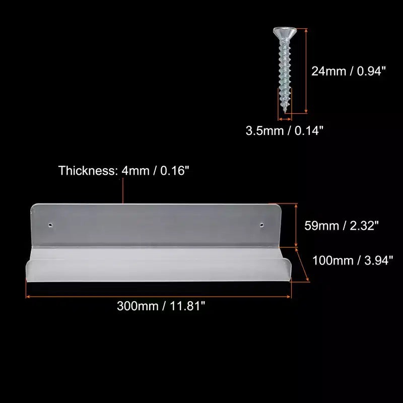Estante flotante de pared transparente de acrílico Unique Bargains para baño y cocina