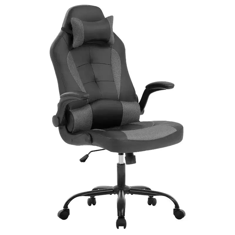 Silla FDW para videojuegos, silla de oficina, silla de escritorio con soporte lumbar, reposabrazos abatibles, reposacabezas