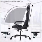 Silla de oficina FDW, silla de juego, silla de escritorio, silla ejecutiva con soporte lumbar, taburete ajustable, silla de ordenador giratoria con ruedas