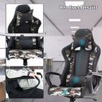 Silla de oficina FDW, silla de juego, silla de escritorio, silla ejecutiva con soporte lumbar, taburete ajustable, silla de ordenador giratoria con ruedas