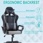 Silla de oficina FDW, silla de juego, silla de escritorio, silla ejecutiva con soporte lumbar, taburete ajustable, silla de ordenador giratoria con ruedas