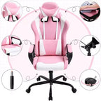 Silla de oficina FDW, silla de juego, silla de escritorio, silla ejecutiva con soporte lumbar, taburete ajustable, silla de ordenador giratoria con ruedas
