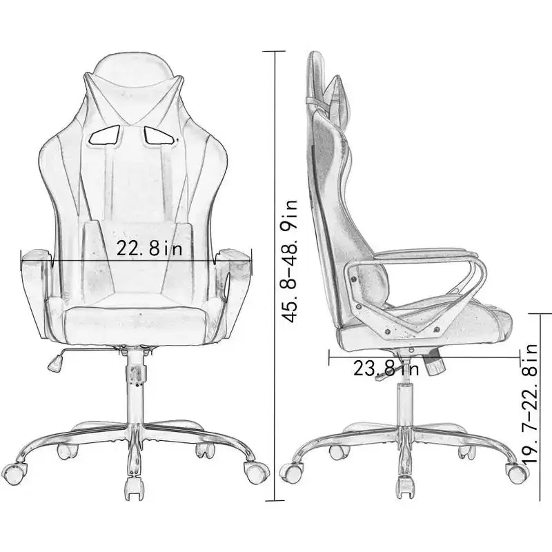 Silla de oficina FDW, silla de juego, silla de escritorio, silla ejecutiva con soporte lumbar, taburete ajustable, silla de ordenador giratoria con ruedas
