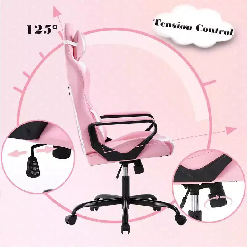 Silla de oficina FDW, silla de juego, silla de escritorio, silla ejecutiva con soporte lumbar, taburete ajustable, silla de ordenador giratoria con ruedas
