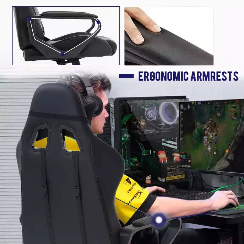 Silla de oficina FDW, silla de juego, silla de escritorio, silla ejecutiva con soporte lumbar, taburete ajustable, silla de ordenador giratoria con ruedas