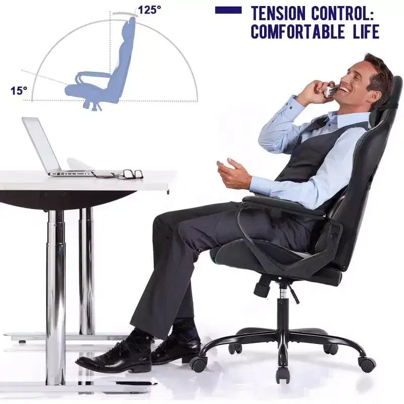 Silla de oficina FDW, silla de juego, silla de escritorio, silla ejecutiva con soporte lumbar, taburete ajustable, silla de ordenador giratoria con ruedas