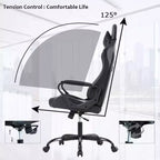 Silla de oficina FDW, silla de juego, silla de escritorio, silla ejecutiva con soporte lumbar, taburete ajustable, silla de ordenador giratoria con ruedas