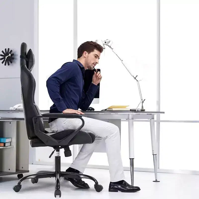 Silla de oficina FDW, silla de juego, silla de escritorio, silla ejecutiva con soporte lumbar, taburete ajustable, silla de ordenador giratoria con ruedas